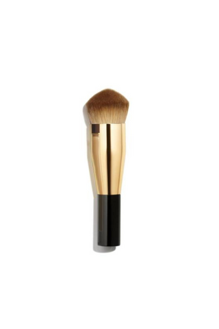 100% AUNTHENTIC CHANEL MINI FOUNDATION BRUSH WITH LEATHER COVER