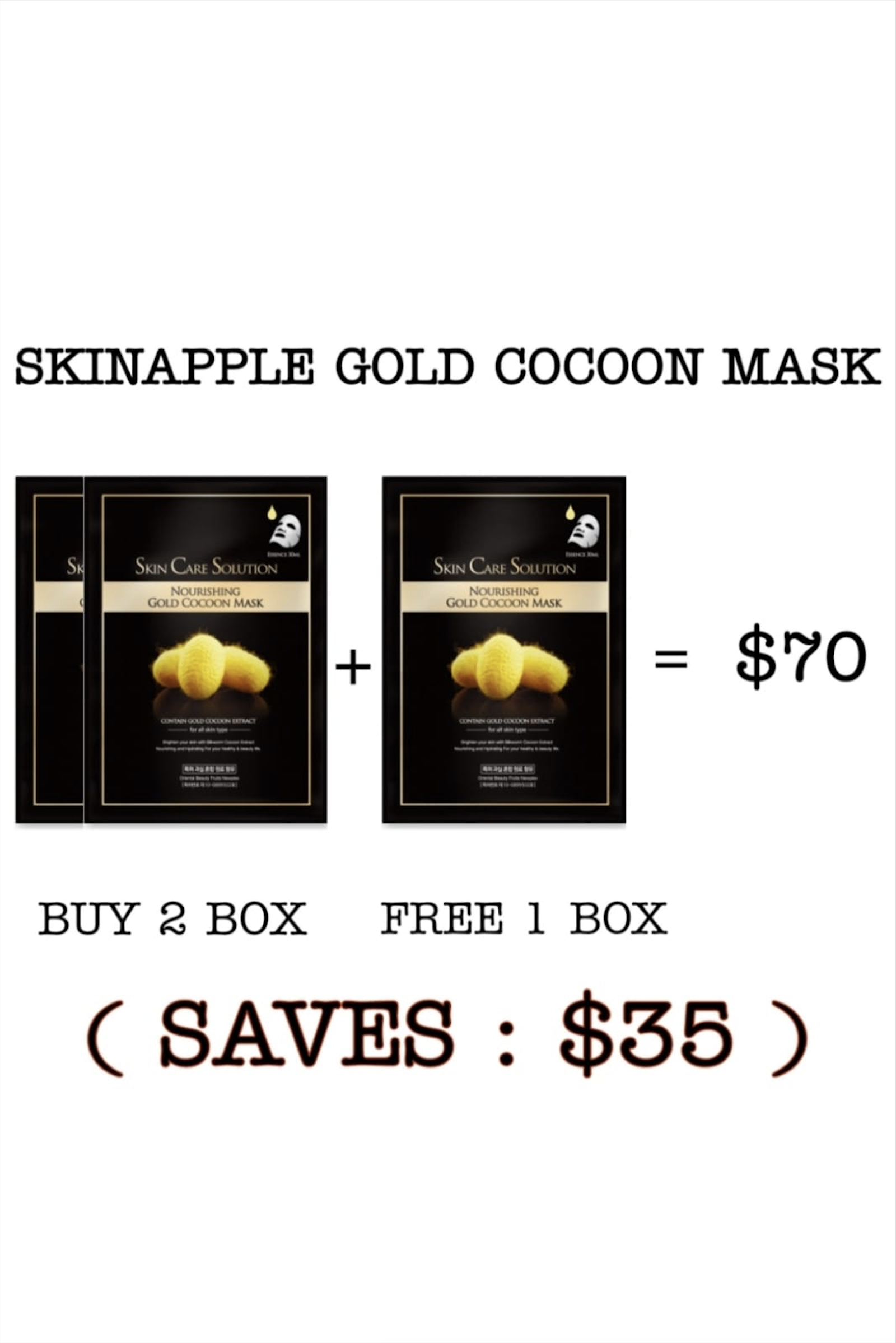 SKINAPPLE GOLD COCOON MASK