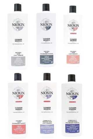 NIOXIN SYSTEM 1/2/3/4/5/6 CLEANSER SHAMPOO OR CONDITIONER 1000ML