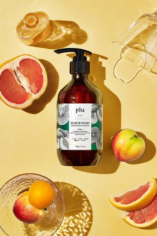 Plu Grapefruit Peach Scrub Wash 500ML