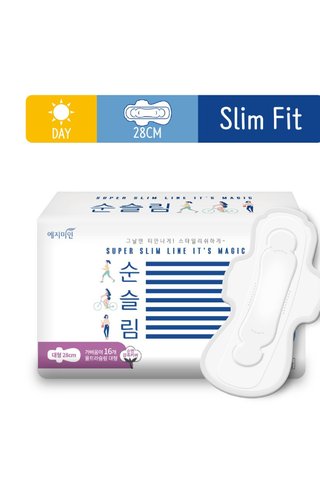 YEJIMIN Pure Slim Sanitary Pad L Size 28CM 16PCS